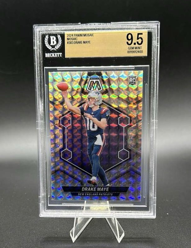 2024 Panini Mosaic - Rookies Drake Maye #303 Mosaic Prizm (RC)