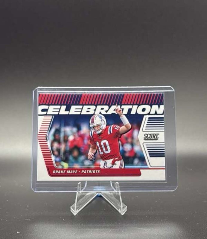 2025 Panini Score Football Drake Maye Celebration #C-DMA New England Patriots
