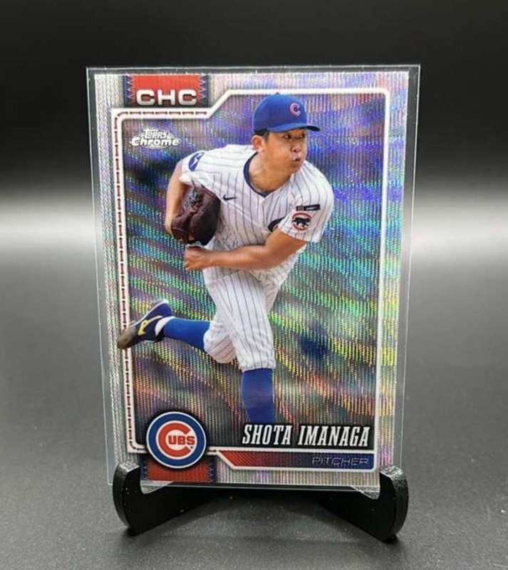 2026 Topps Chrome Baseball Shota Imanaga #161 Wave Refractor - Chicago Cubs