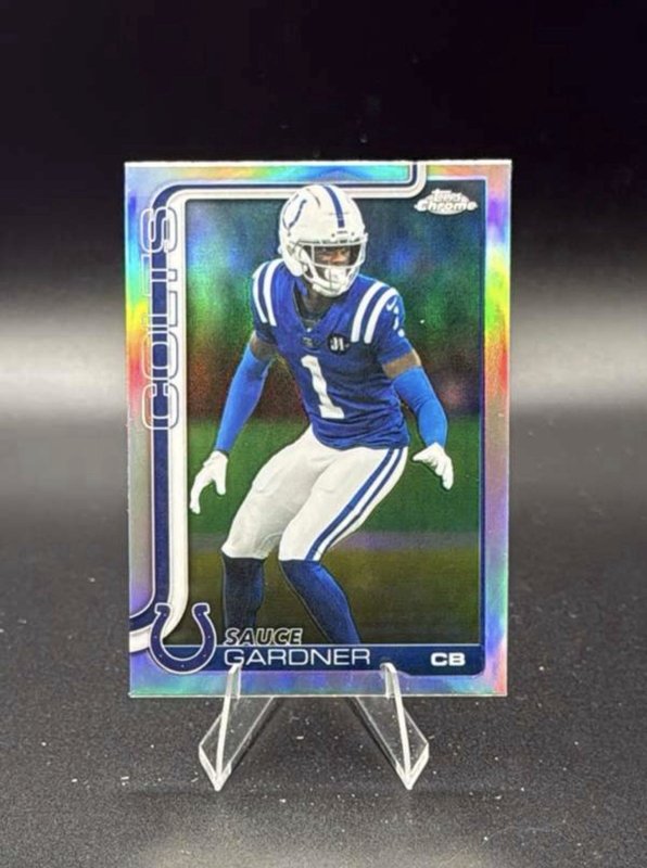 2025 Topps Chrome Football #242 Sauce Gardner Refractor Indianapolis Colts