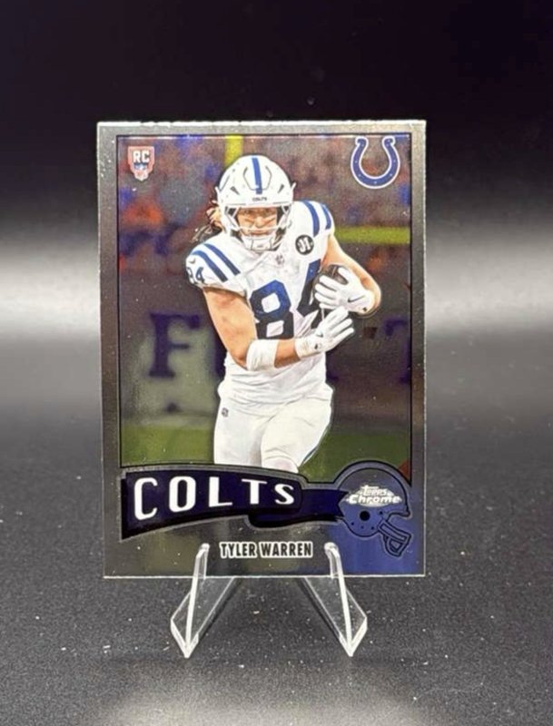 Topps 2025 Chrome Tyler Warren Rookie Indianapolis Colts Football Card