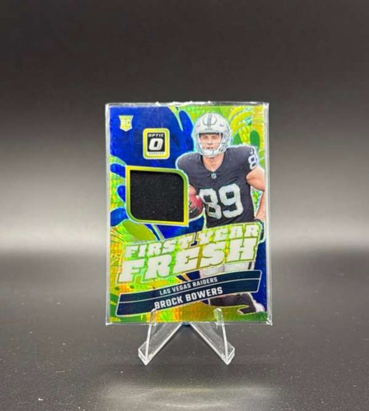 2024 Panini Donruss Optic - First Year Fresh Brock Bowers Blue Hyper Prizm (RC)