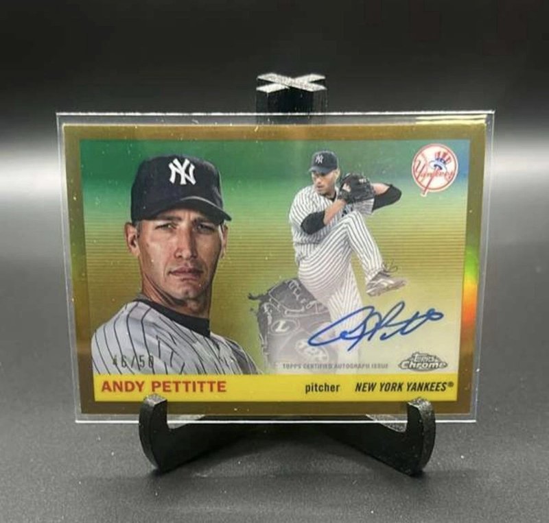 Topps 2025 Chrome Platinum Andy Pettitte Yankees CPA-AP Auto Gold Refractor /50