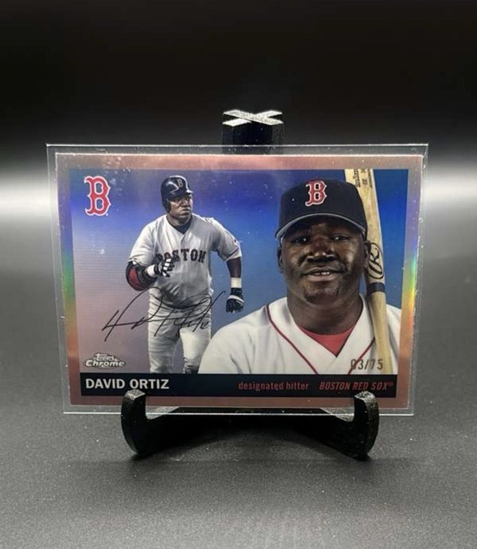 David Ortiz 2025 Topps Chrome Platinum Rose Gold /75 Red Sox HOF Big Papi