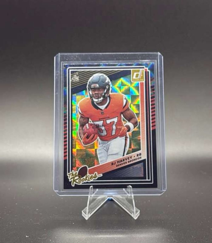 RJ HARVEY 2025 Panini Donruss The Rookies #32 Denver Broncos RC