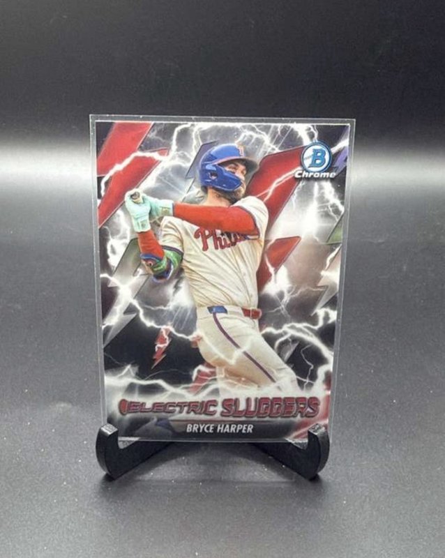 Topps 2026 Bowman Chrome Electric Sluggers Insert Bryce Harper ES-6 Phillies