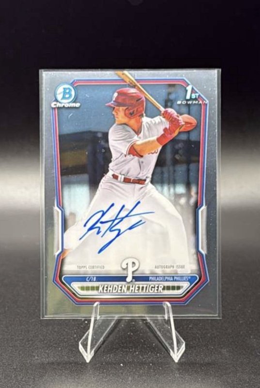 2026 Bowman Kehden Hettiger 1st Chrome Prospect Auto CPA-KHE Phillies