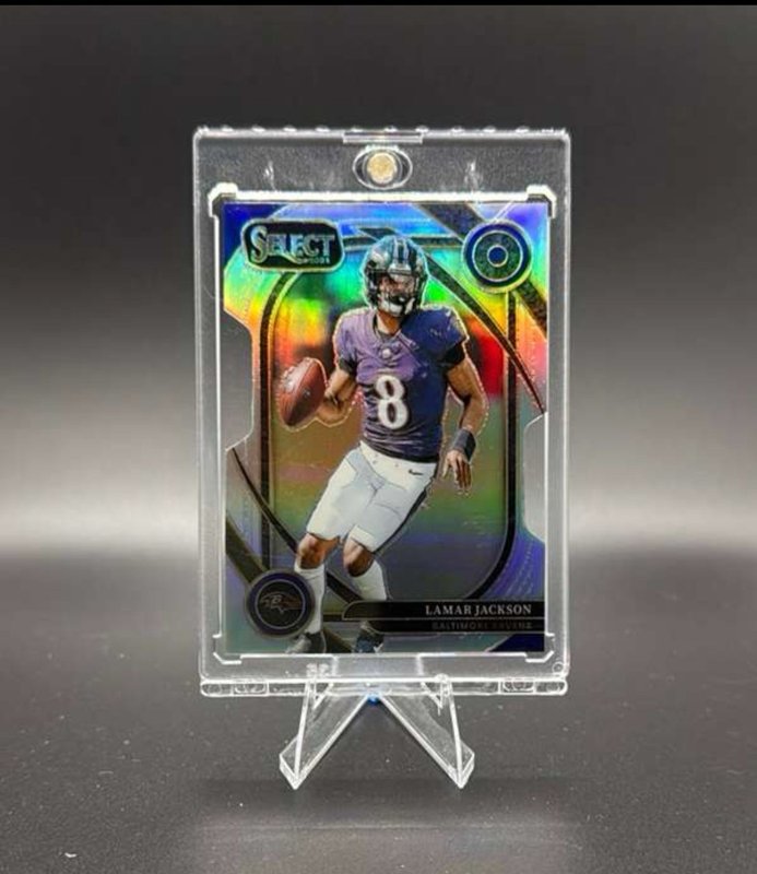 2024 Panini Select - Club Level Lamar Jackson #227 Silver Prizm Die-Cut