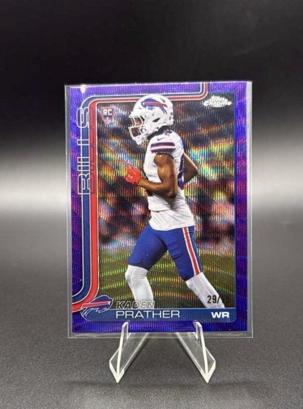 KADEN PRATHER 2025 Topps Chrome #394 Rookie Purple Wave Refractor /75
