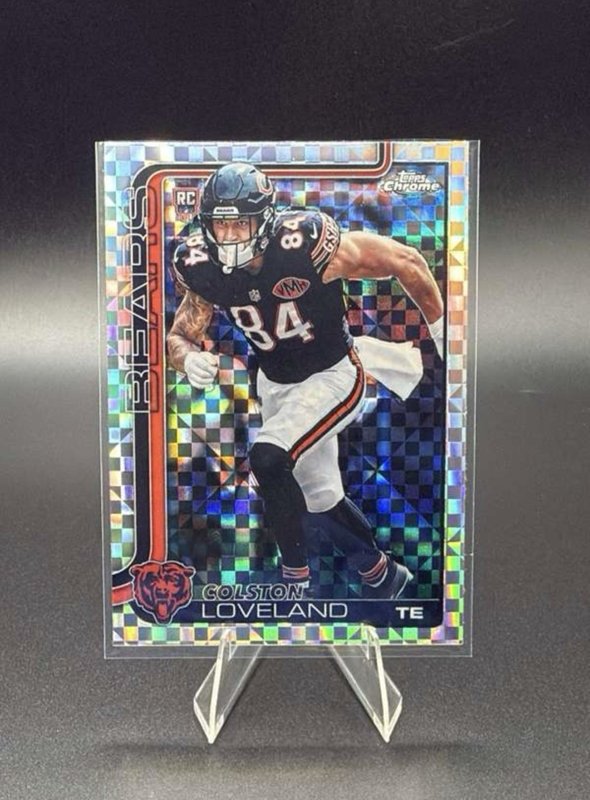2025 Topps Chrome Colston Loveland RC XFRACTOR Refractor Chicago Bears
