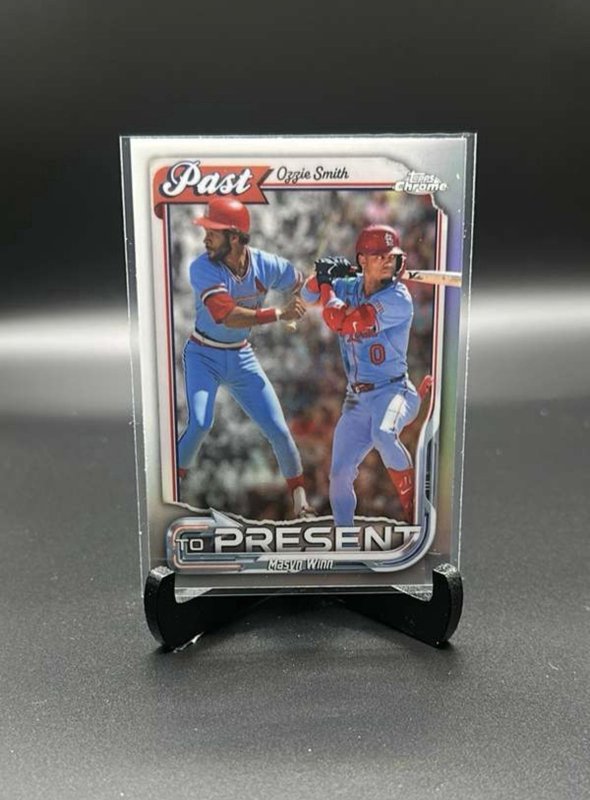 2026 Topps Chrome Past to Present Insert PTP-23 Ozzie Smith Masyn Winn St.Louis