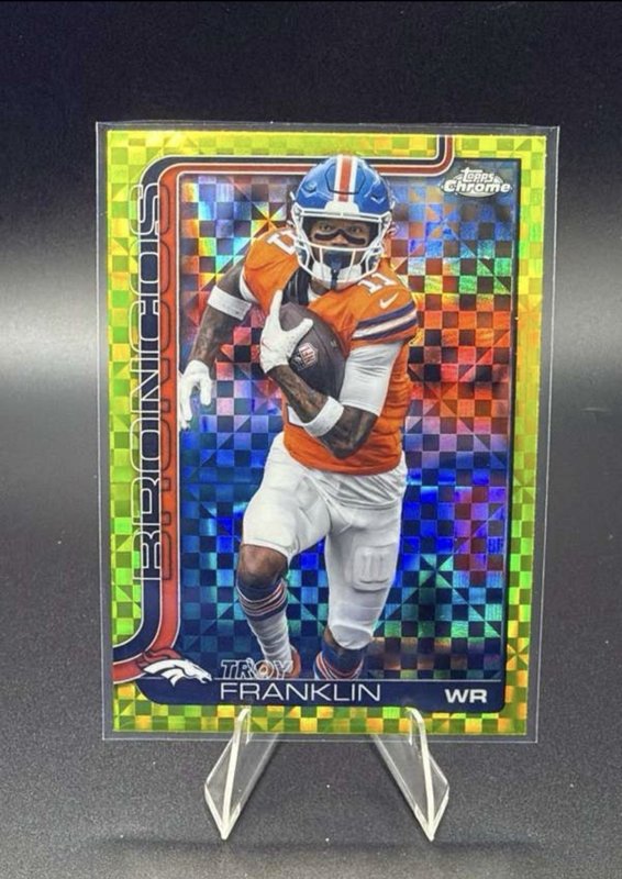 2025 Topps Chrome - Troy Franklin #91 Lime Green X-Fractor